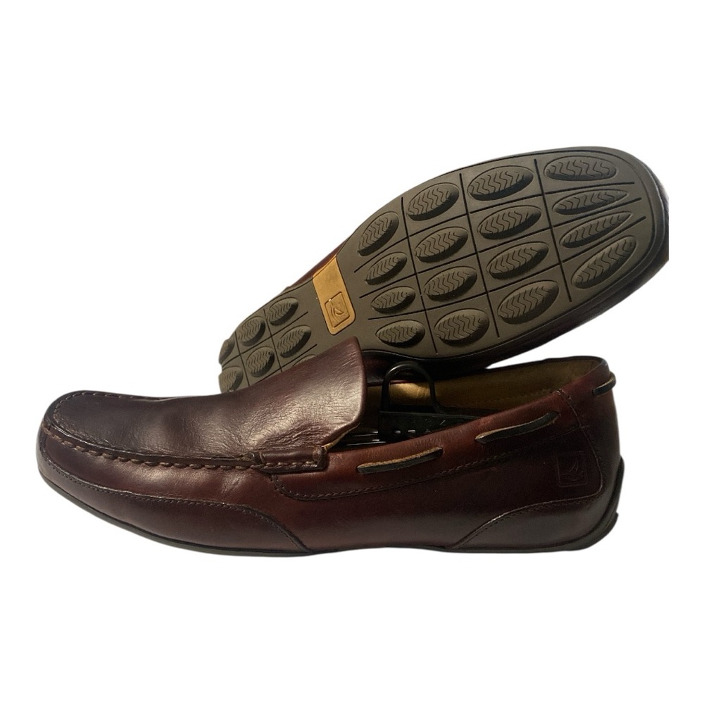 Sperry Venetian Driving Loafers Top Siders Men's 9.5 Brown Navigator Leather